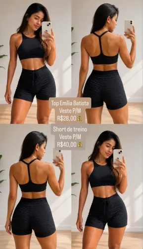 Top Emília Batista+short