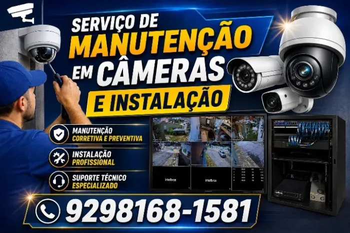 Manutenção em câmeras de segurança