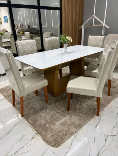 Mesa 6 cadeiras luxo Pronta entrega 