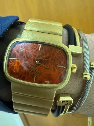 Relógio maciço Omega Vintage de ouro 18k procedência garantia eterna