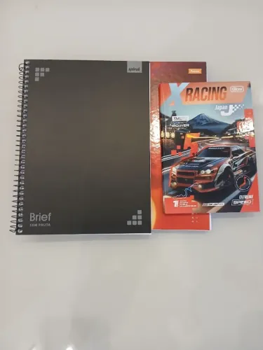 Caderno 10 matérias+ caderno de desenho+ caderno pequeno