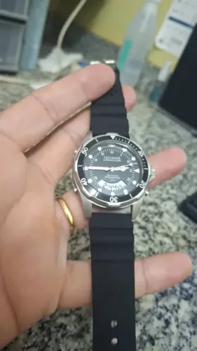 Relógio Technos Skydiver Analógico e Digital Prata e Preto