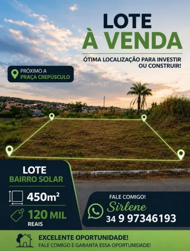 Lote no Bairro Solar Ibiá MG