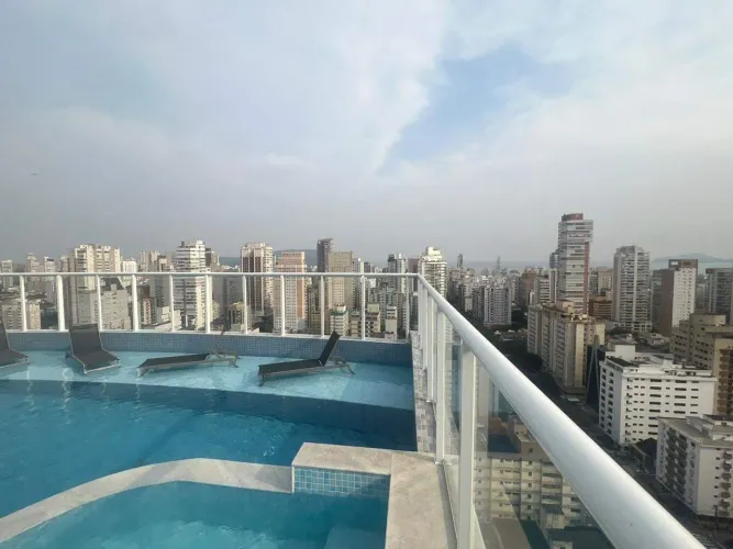 APARTAMENTO NOVO NO BOQUEIRÃO SANTOS | 2 DORMS (1 SUÍTE) | VARANDA GOURMET | VAGA DEMARCA