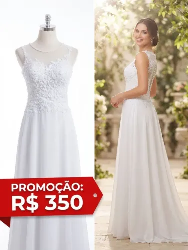 Vestido de noiva lindo com calda tm 36/38