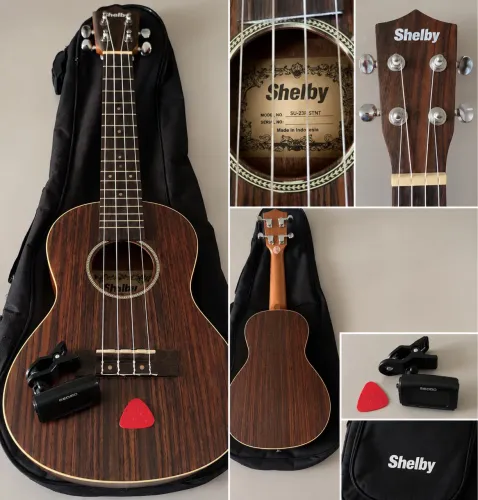 Ukulele Shelby SU-23R STNT Concert novo + acessórios