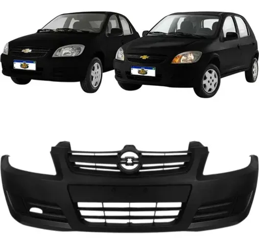 Parachoque Dianteiro Celta Prisma 2006 07 08 09 10 2011 Preto Texturizado