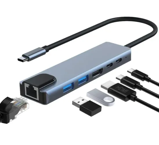 Adaptador multifunções tipo c - Entrega grátis em Campo Grande - MS