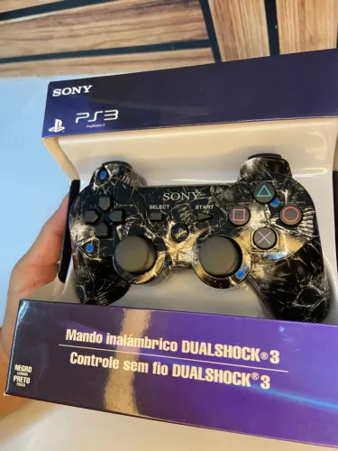 Controle Sem Fio Ps3 Death Black an3