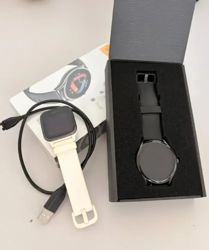 SrmatWatch Garmin Venu SQ Branco Music Edition 1.3 Caixa 40 mm Polimero Reforçado