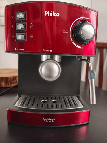Cafeteira Expresso & Cápsulas Philco 20 Bar Inox Red
