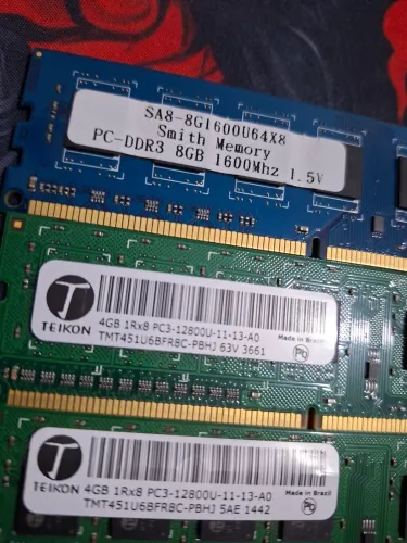 MEMÓRIAS DDR3 2X 4 GB + 1 8 GB