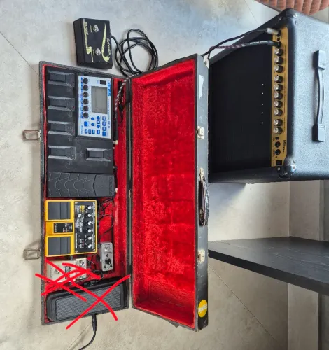 Kit completo Amplificador e pedais para Guitarra