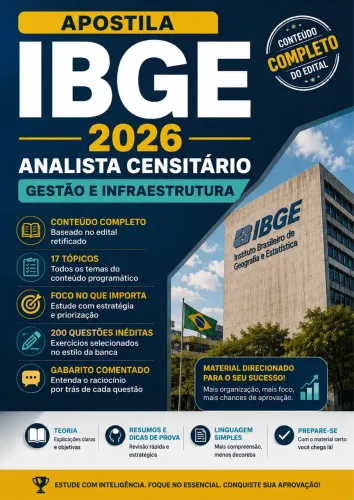 Apostila IBGE 2026 - Analista Censitário - Gestão e Infraestrutura