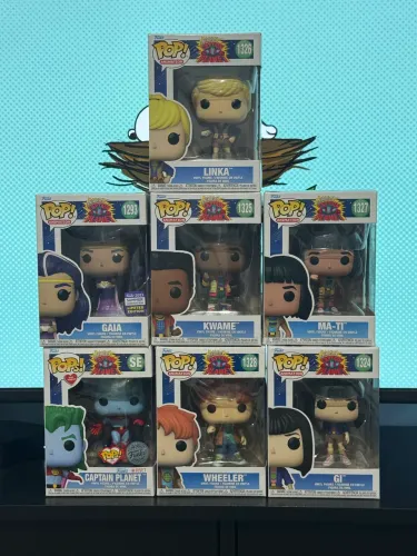 KIT 7 FUNKO POP CAPTAIN PLANET