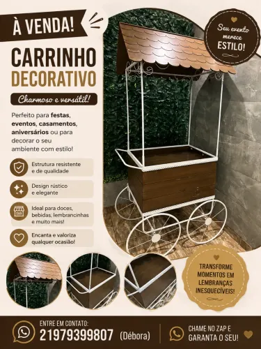 Carrinho para estações gourmet!