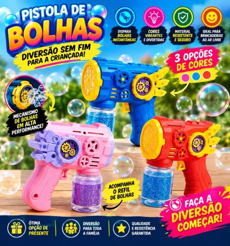 Pistola Bolha de sabão Automático Novo Promoção