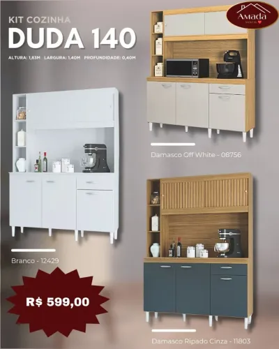 Armário de cozinha kit não precisa furar a parede Duda , à pronta entrega