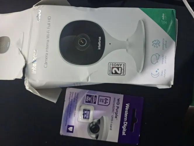 Câmera wi-fi + cartão de memória