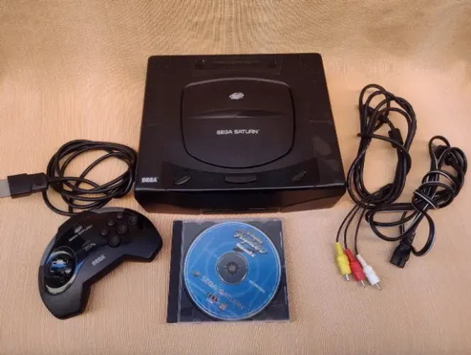 Console Sega Saturn Americano Tudo Original Funcionando