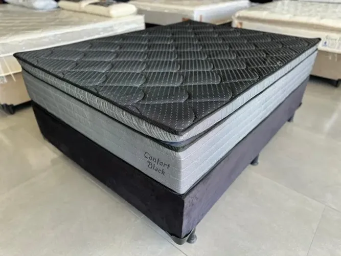 Cama Casal Confont Black Ortobom Novo Pronta Entrega