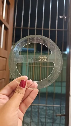 Transferidor De Acrílico Com 15 Cm Em 360º Ref. 8312