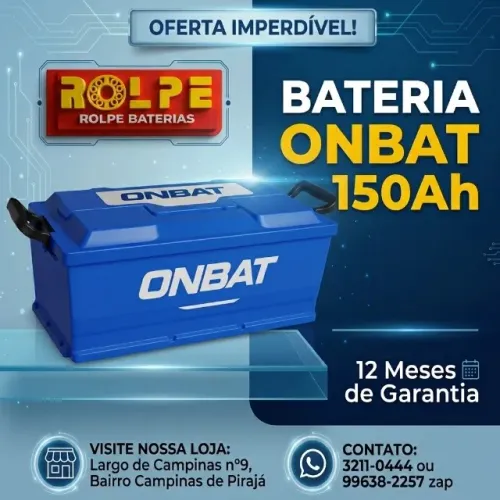 Bateria 150Amperes\\\ Marca ONBAT \\\A Base de Troca