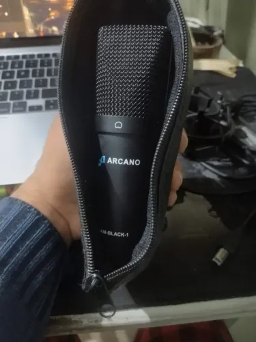 Microfone Condensador Arcano AM-BLACK-1 + Espuma Pop Filter (Excelente Estado)