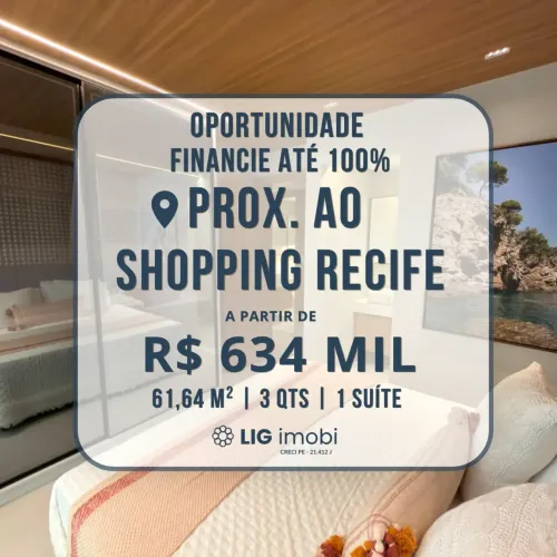 Oportunidade na Imbiribeira! Próximo ao Shoppin Recife | Apartamento com 61m² 3 Qts e laze