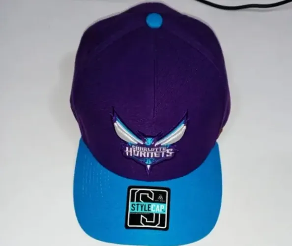 Boné aba curva snapback, NBA Charlotte hornets.