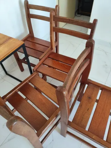 Conjunto de 4 Cadeiras de madeira maciça cerejeira