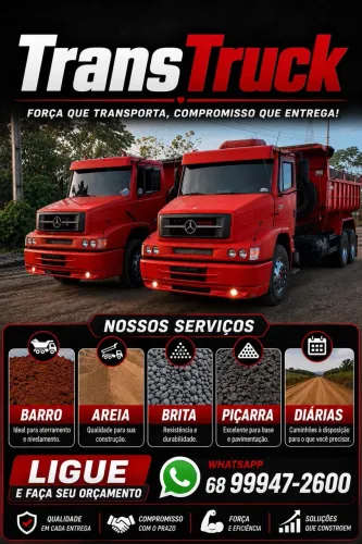 Barro, Areia e Brita para sua obra