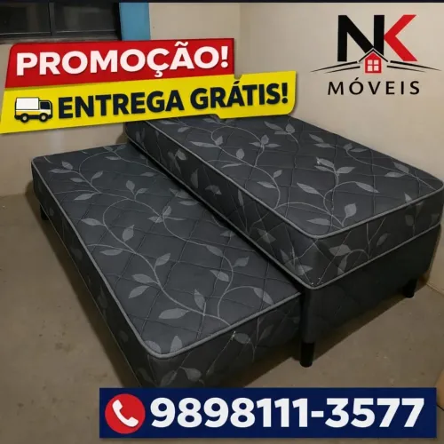 Bicamas de solteiro e solteirão de espuma e molas novas, GARANTA JÁ 
