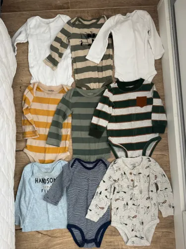 Lote/lotinho de bodies e bodies manga longa de bebê até 9 meses - importados e nacional