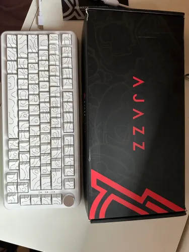 Teclado Mecânico AJAZZ AK820 Max 75% RGB Hot Swap - Switch Magnético Branco