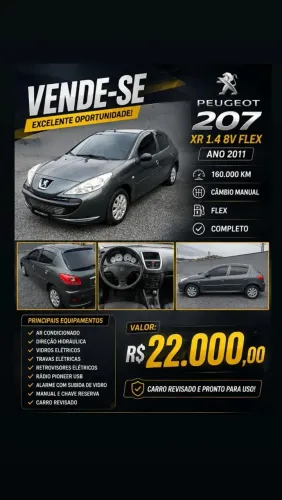 Peugeot 207 XR 1.4 Flex 8V 5P 2011
