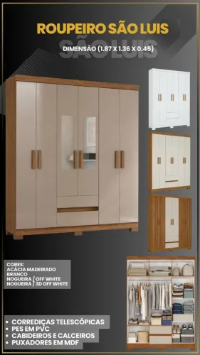 guarda roupa 6 portas