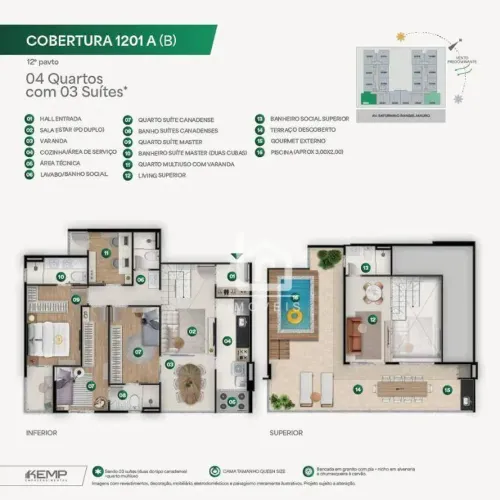 Pré-Lançamento Exclusivo em Itaparica 3 Quartos com Suíte, Suíte Canadense e Área Gourmet