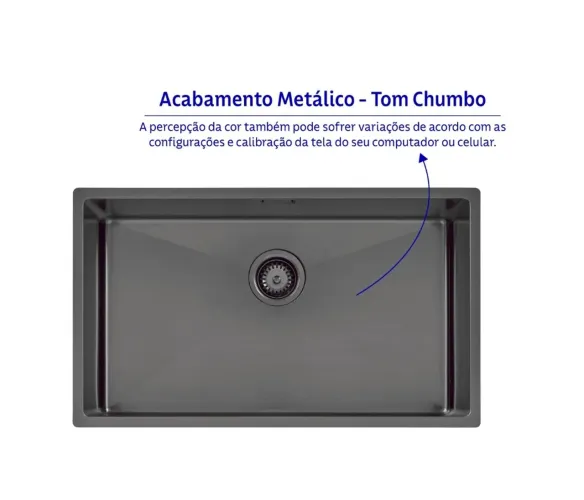 Cuba em Aço Inox Tramontina Prime Quadrum Nightfall Black