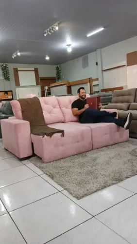 Sofa Retratil e reclinável 2.30M com USB