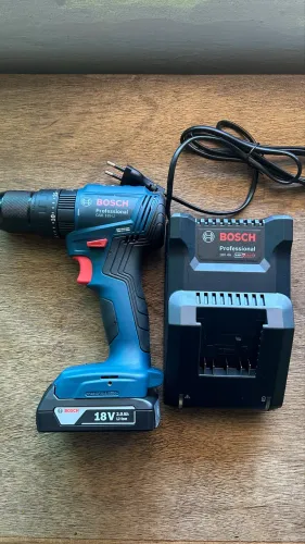 Parafusadeira Bosch 18v gsb 18 li + 2 baterias + carregador