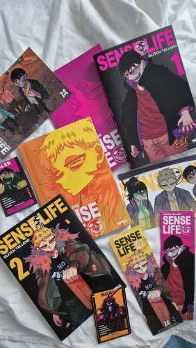 Mangá Sense Life 1 e 2 (incluso brindes)
