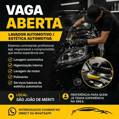 Lavador para estética automotiva 