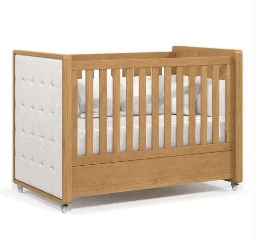 Berço Americano Tutto (vira cama, c/ COLCHÃO) 100% mdf