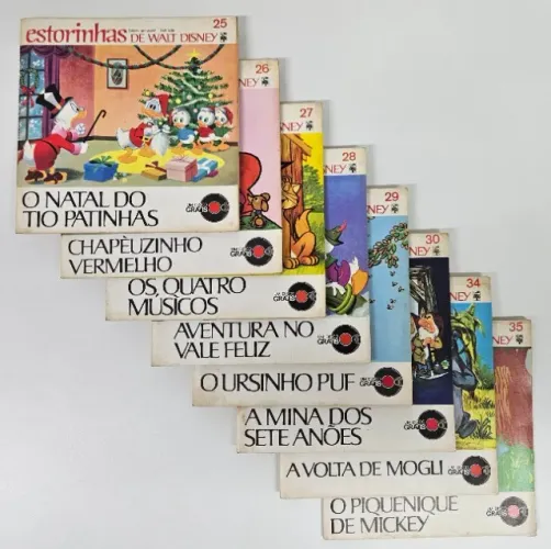 Coleção 'Estorinhas de Walt Disney' - Títulos 25 ao 30; 34 e 35 - Anos 70
