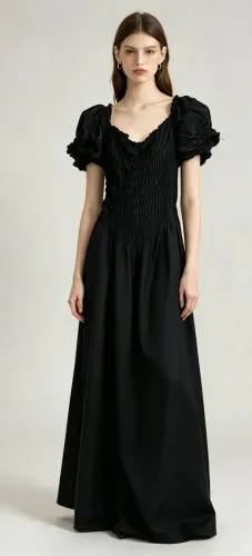 Vestido longo preto Tam G