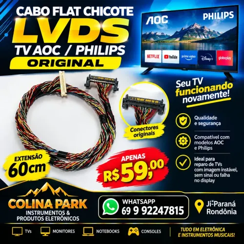 Cabo LVDS Smarttv AOC/Philips