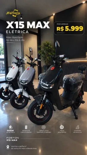 Scooter Elétrica Foston X15 Max 1000W - Nova