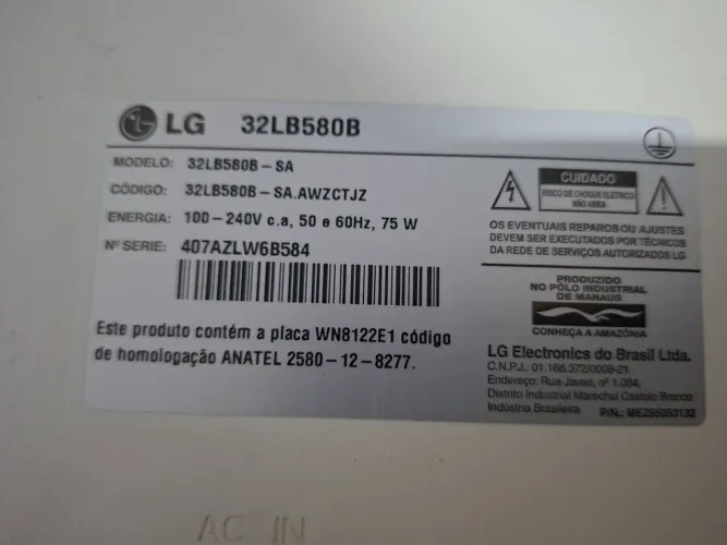 Tv lg 32lb580b