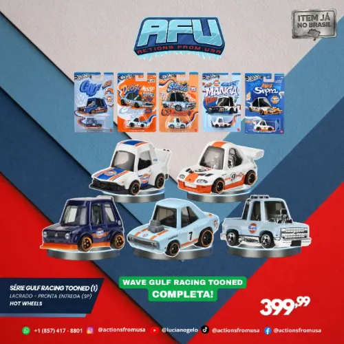Hot Wheels Silver Series Gulf Racing Tooned - Wave completa RARA
